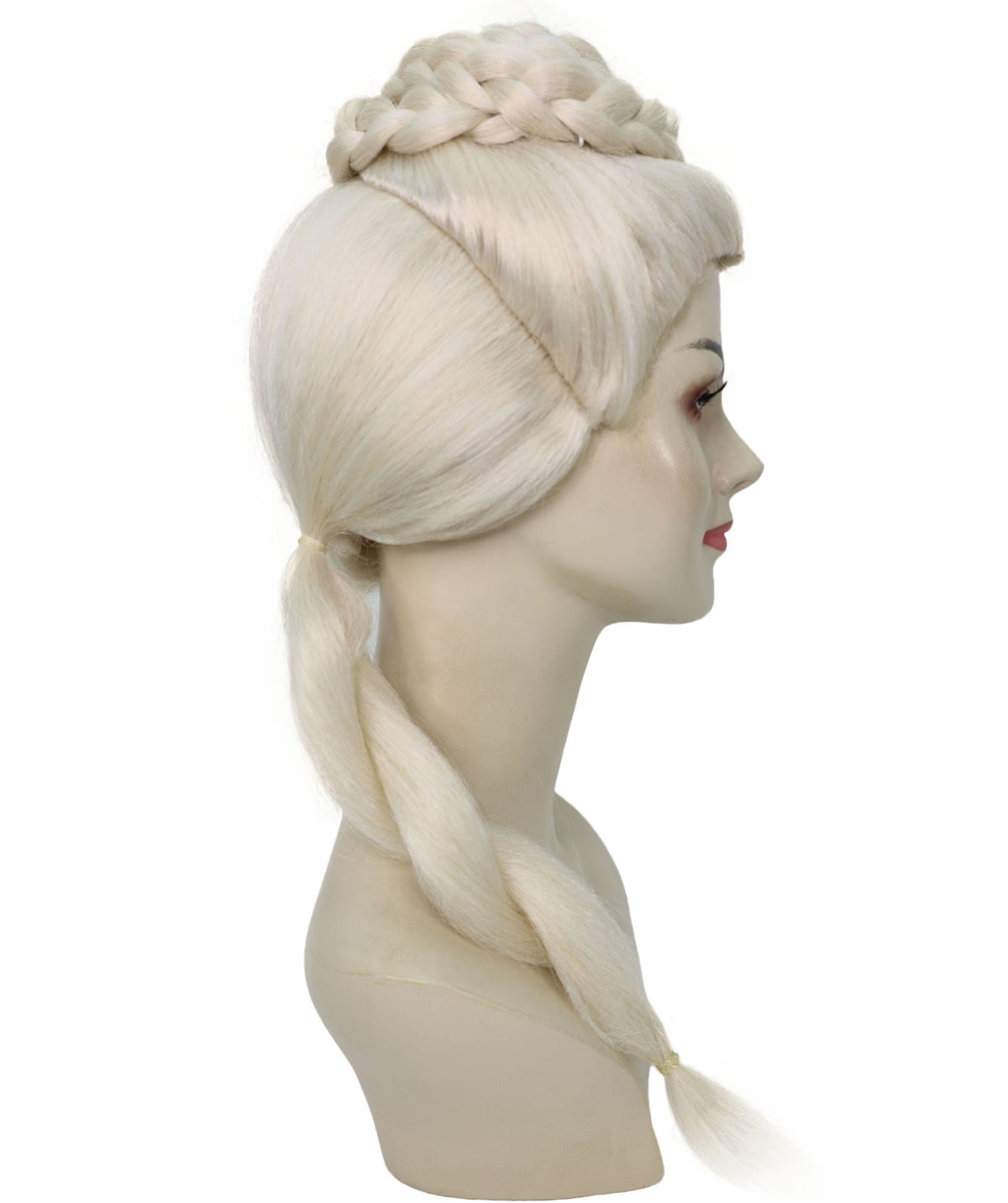 Wigs2you H-7263 大人用ブロンド・ドラゴンクイーン・ウィッグ | ハロウィンパーティー向けロング三つ編みファンタジー・プリンセス・ヘア