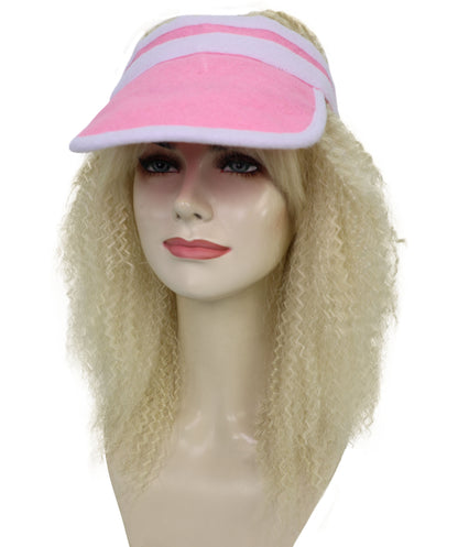 Wigs2you H-7264 大人用ポーカーバイザー・ウィッグ（ブロンドキャップ付き）― カジノナイトやテーマパーティー向けヘアアクセサリー