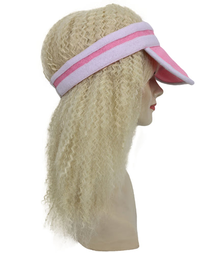 Wigs2you H-7264 大人用ポーカーバイザー・ウィッグ（ブロンドキャップ付き）― カジノナイトやテーマパーティー向けヘアアクセサリー