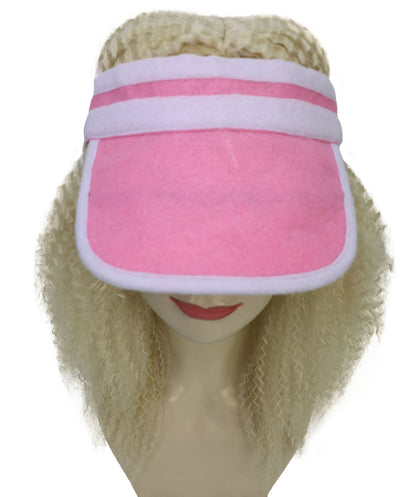 Wigs2you H-7264 大人用ポーカーバイザー・ウィッグ（ブロンドキャップ付き）― カジノナイトやテーマパーティー向けヘアアクセサリー