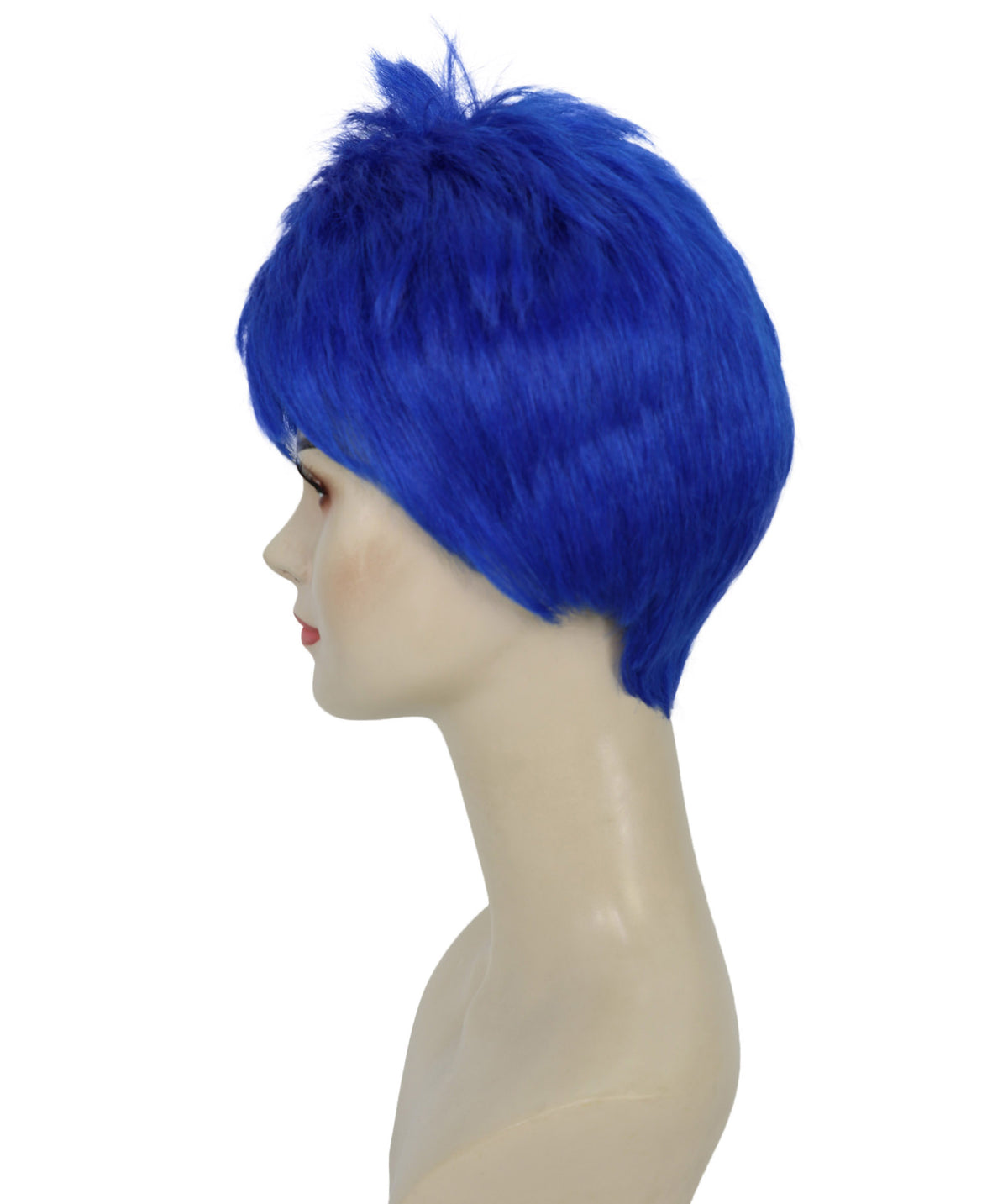 Wigs2you H-7265 大人用ダークブルーウィッグ | ハロウィンやパーティーに映えるカラフルなレイヤー入り人工毛ウィッグ | 通気性の良いキャップレス仕様 |