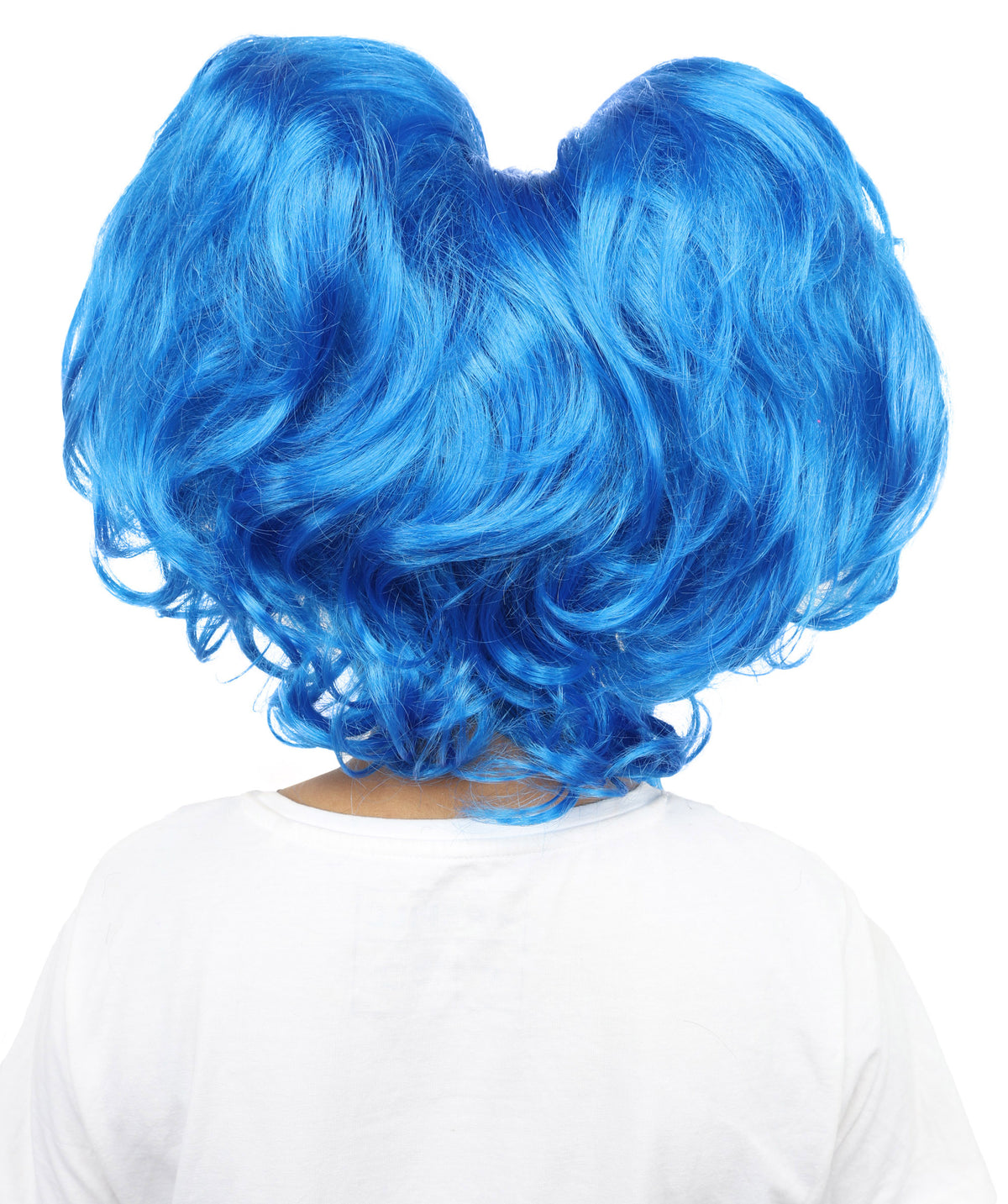 Wigs2you H-7266 大人用・青いハート型ファンタジーウィッグ（フラワーヘアクリップ付き）｜ボリュームのあるストレート・人工毛｜ハロウィン、コスプレ、テーマパーティーに最適