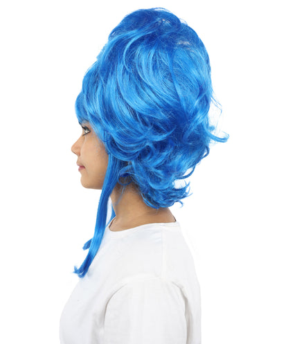 Wigs2you H-7266 大人用・青いハート型ファンタジーウィッグ（フラワーヘアクリップ付き）｜ボリュームのあるストレート・人工毛｜ハロウィン、コスプレ、テーマパーティーに最適