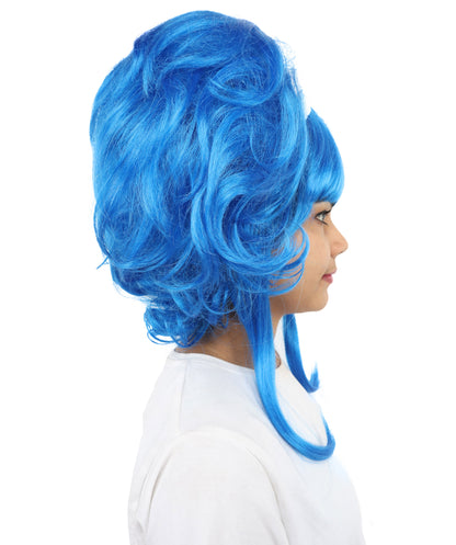 Wigs2you H-7266 大人用・青いハート型ファンタジーウィッグ（フラワーヘアクリップ付き）｜ボリュームのあるストレート・人工毛｜ハロウィン、コスプレ、テーマパーティーに最適