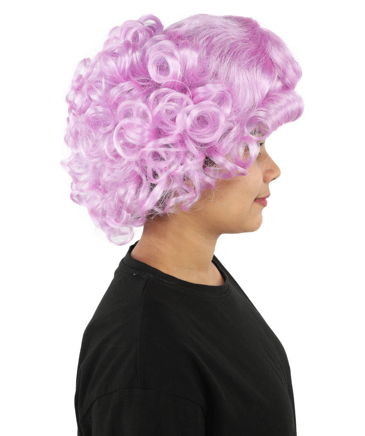 Wigs2you H-7267 レディース パープル ウィッグ 12インチ ミディアム ドラァグクイーン風 カラフル スタイル キャップレス フルウィッグ パーティー 舞台 イベント 仮装