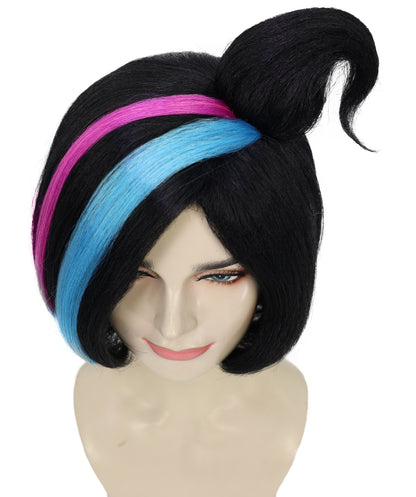 Wigs2you H-7269 レディース レインボー マルチカラー ウィッグ 10.5インチ ショート カラフル パーティーウィッグ キャップレス風 軽やか コスプレ ハロウィン イベント