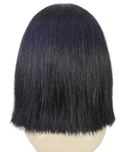 Wigs2you H-7270 レディース ブラック×グリーン ミックス ウィッグ 12インチ ショート ストレート カラフル フルウィッグ キャップレス パーティー コスプレ ハロウィン