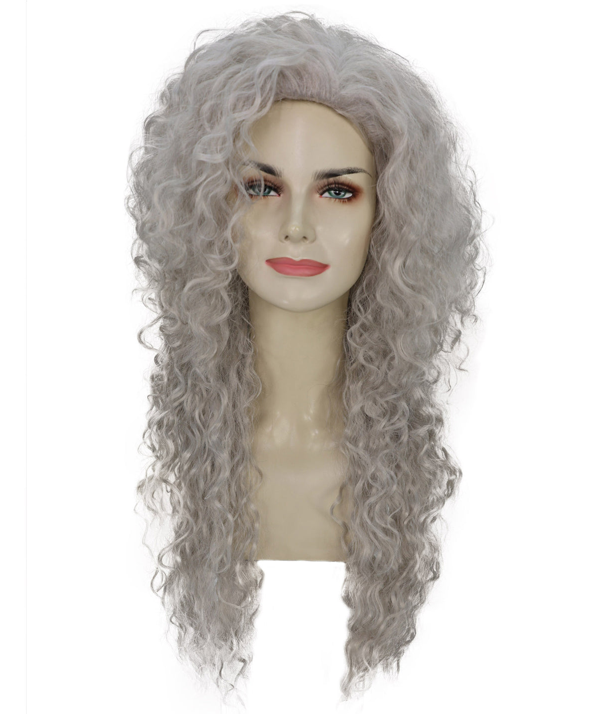 Wigs2you H-7271 レディース シルバーグレー ウィッグ 27インチ ロング カール マーメイド風 ファンタジー フルウィッグ コスプレ ハロウィン 仮装 パーティー