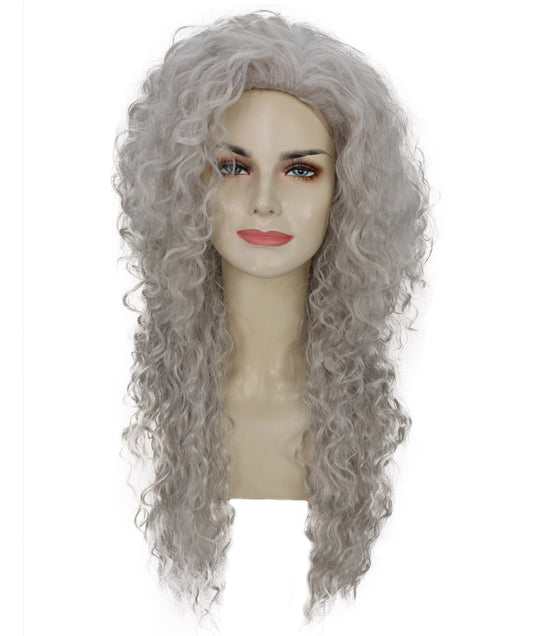 Wigs2you H-7271 レディース シルバーグレー ウィッグ 27インチ ロング カール マーメイド風 ファンタジー フルウィッグ コスプレ ハロウィン 仮装 パーティー