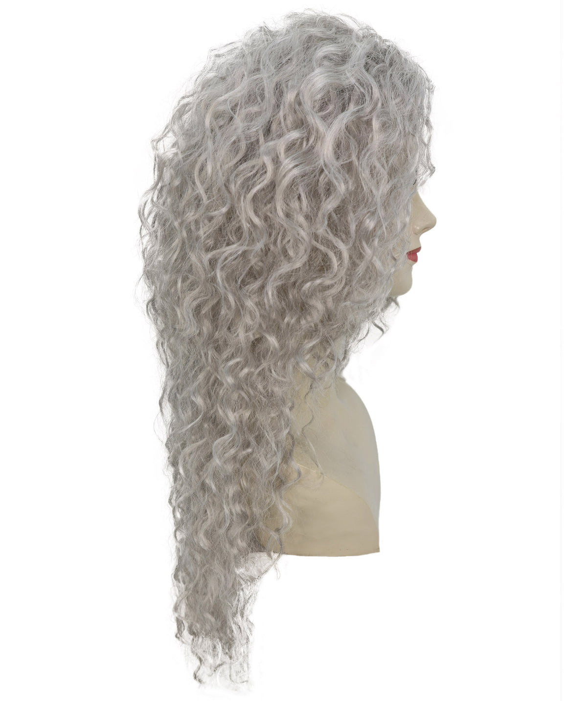 Wigs2you H-7271 レディース シルバーグレー ウィッグ 27インチ ロング カール マーメイド風 ファンタジー フルウィッグ コスプレ ハロウィン 仮装 パーティー
