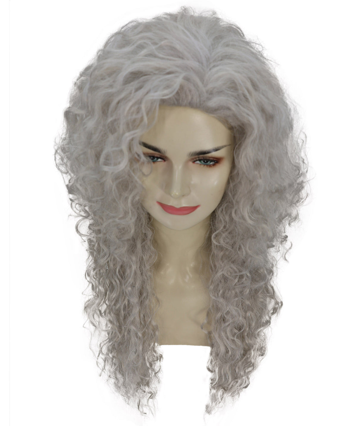 Wigs2you H-7271 レディース シルバーグレー ウィッグ 27インチ ロング カール マーメイド風 ファンタジー フルウィッグ コスプレ ハロウィン 仮装 パーティー