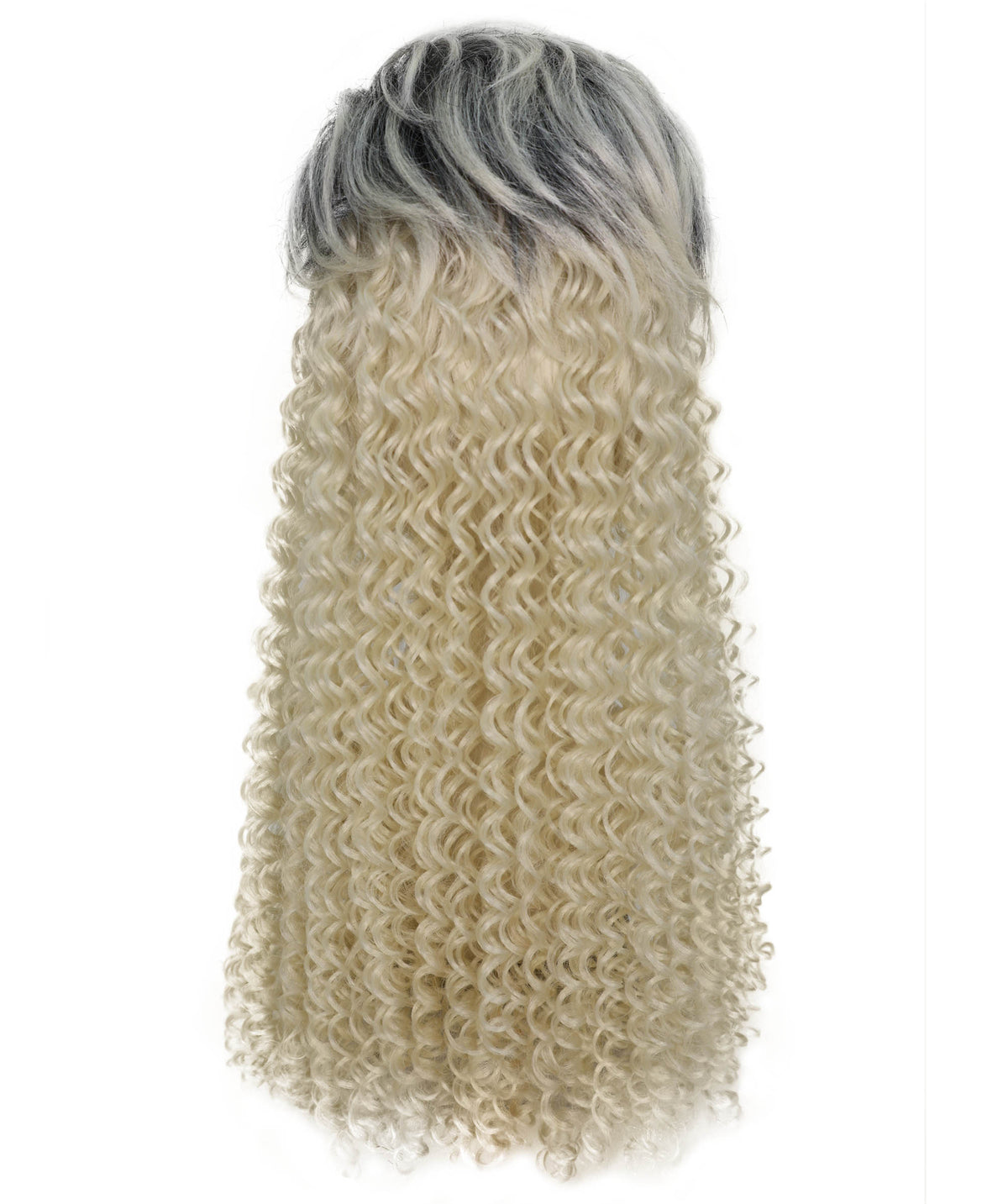Wigs2you H-7274 レディース 80年代風 ブロンド×グレー ミックス ウィッグ 24インチ ロング カール レトロ コスプレ パーティー キャップレス ハロウィン 仮装
