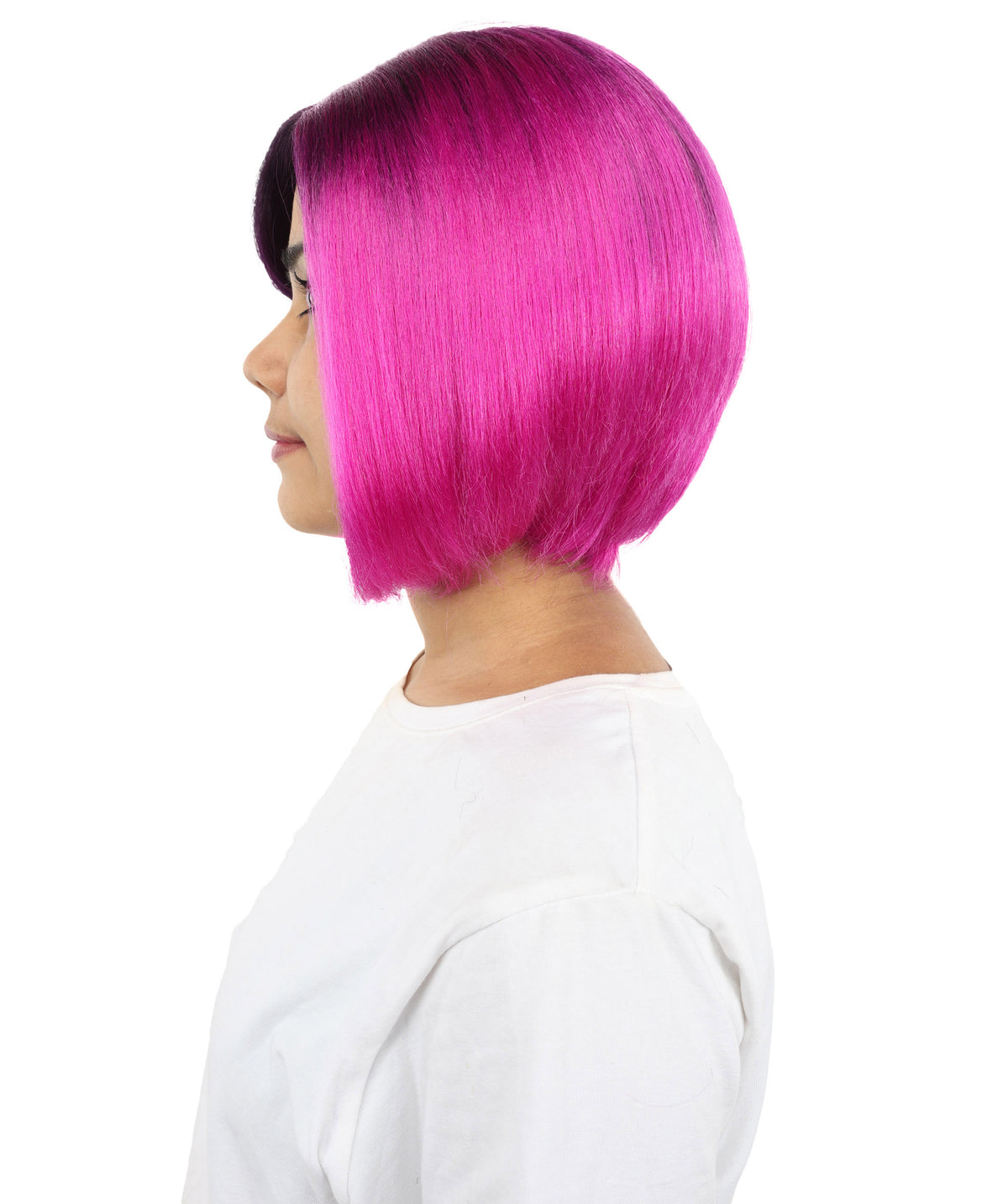 Wigs2you H-7277 レディース ツートンカラー ウィッグ 10インチ ミディアム ストレート ボブ すっきりカット マルチカラー フルウィッグ 撮影 イベント コスプレ