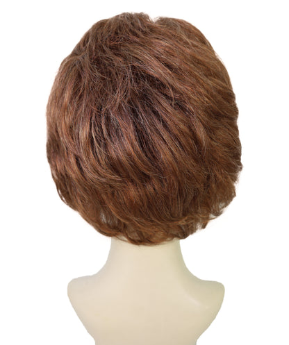 Wigs2you H-7279 レディース ブラウン ウィッグ 12インチ ミディアム ボブ カール ふんわりカール フルウィッグ 合成繊維 パーティー 仮装 テーマイベント