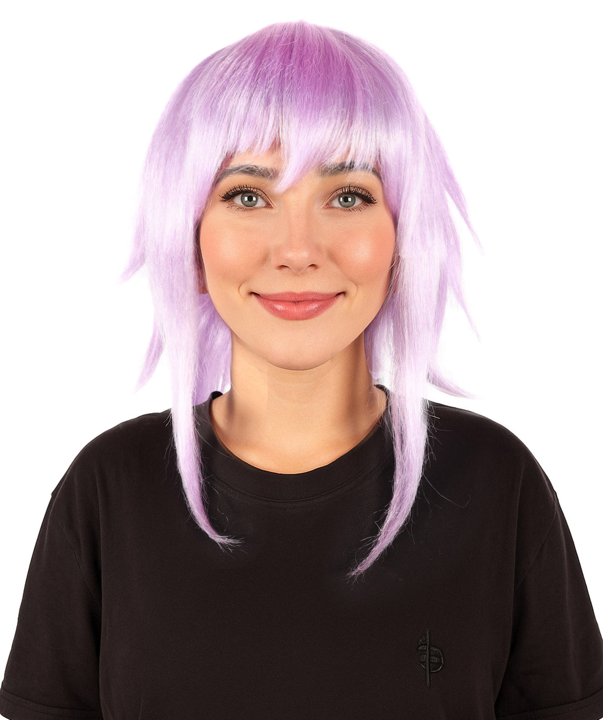 Wigs2you H-7280 レディース アニメ風 コスプレ ウィッグ 13インチ ショート パープル 紫 合成繊維 フルウィッグ 仮装 パーティー フェス イベント