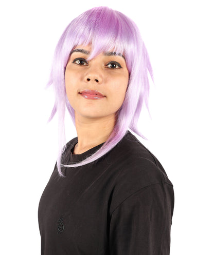 Wigs2you H-7280 レディース アニメ風 コスプレ ウィッグ 13インチ ショート パープル 紫 合成繊維 フルウィッグ 仮装 パーティー フェス イベント