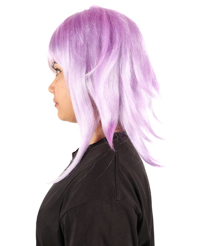 Wigs2you H-7280 レディース アニメ風 コスプレ ウィッグ 13インチ ショート パープル 紫 合成繊維 フルウィッグ 仮装 パーティー フェス イベント