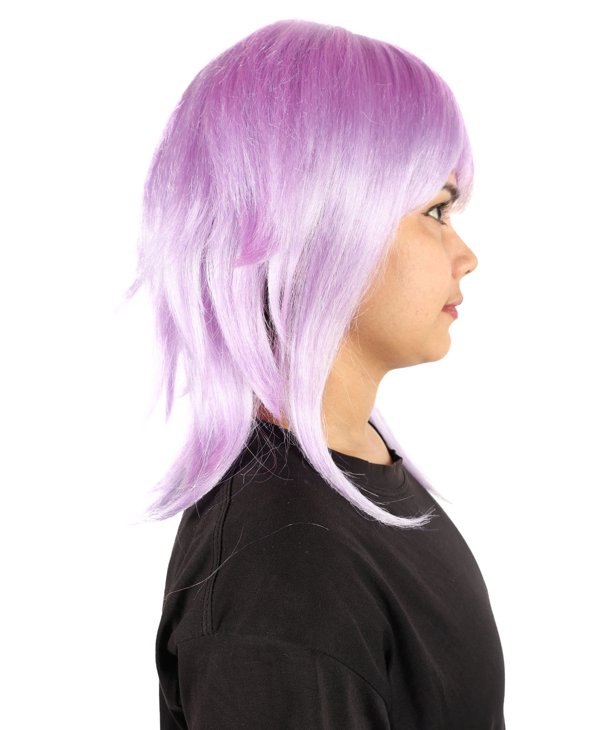 Wigs2you H-7280 レディース アニメ風 コスプレ ウィッグ 13インチ ショート パープル 紫 合成繊維 フルウィッグ 仮装 パーティー フェス イベント