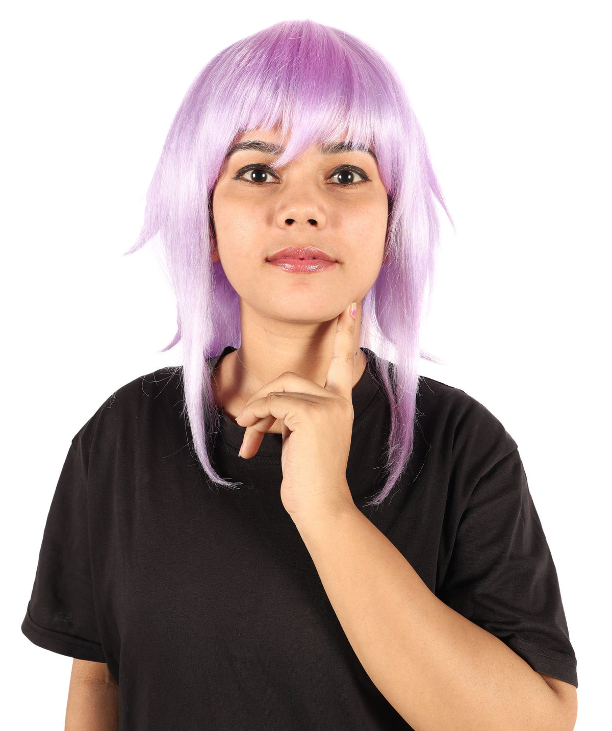 Wigs2you H-7280 レディース アニメ風 コスプレ ウィッグ 13インチ ショート パープル 紫 合成繊維 フルウィッグ 仮装 パーティー フェス イベント