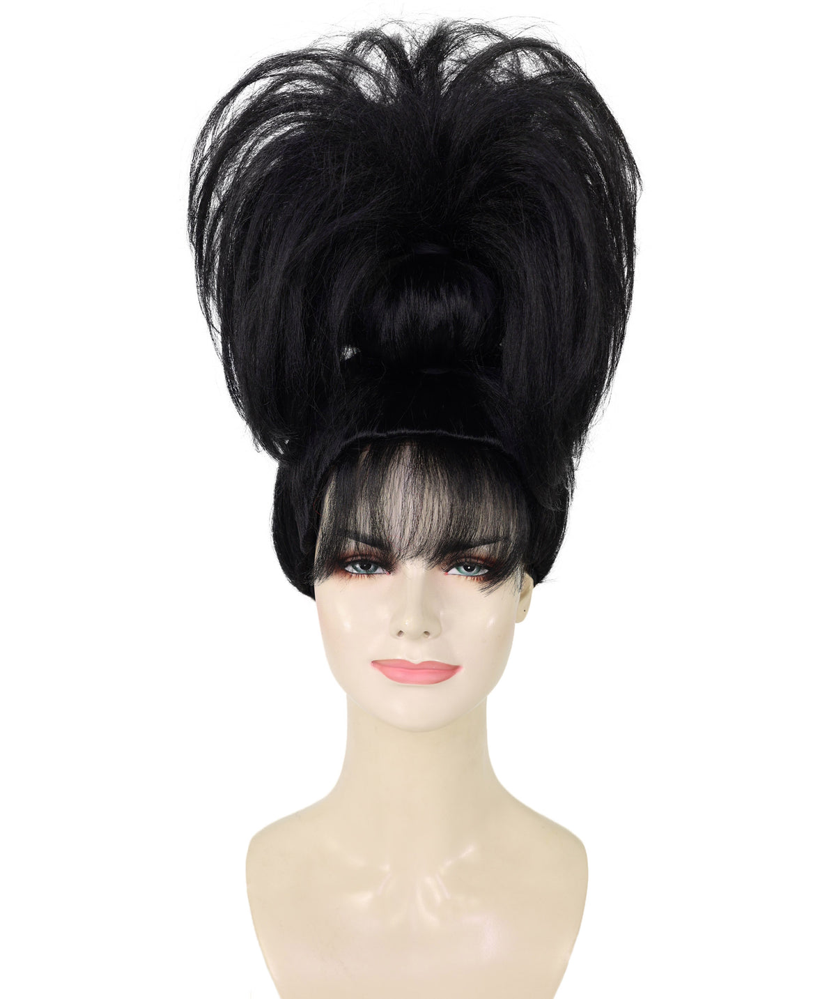 Wigs2you H-7281 レディース ブラック ウィッグ 15インチ ヒップホップ風 カール ボリューム カーリーヘア 合成繊維 フルウィッグ パーティー フェス ステージ イベント
