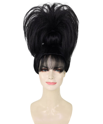 Wigs2you H-7281 レディース ブラック ウィッグ 15インチ ヒップホップ風 カール ボリューム カーリーヘア 合成繊維 フルウィッグ パーティー フェス ステージ イベント