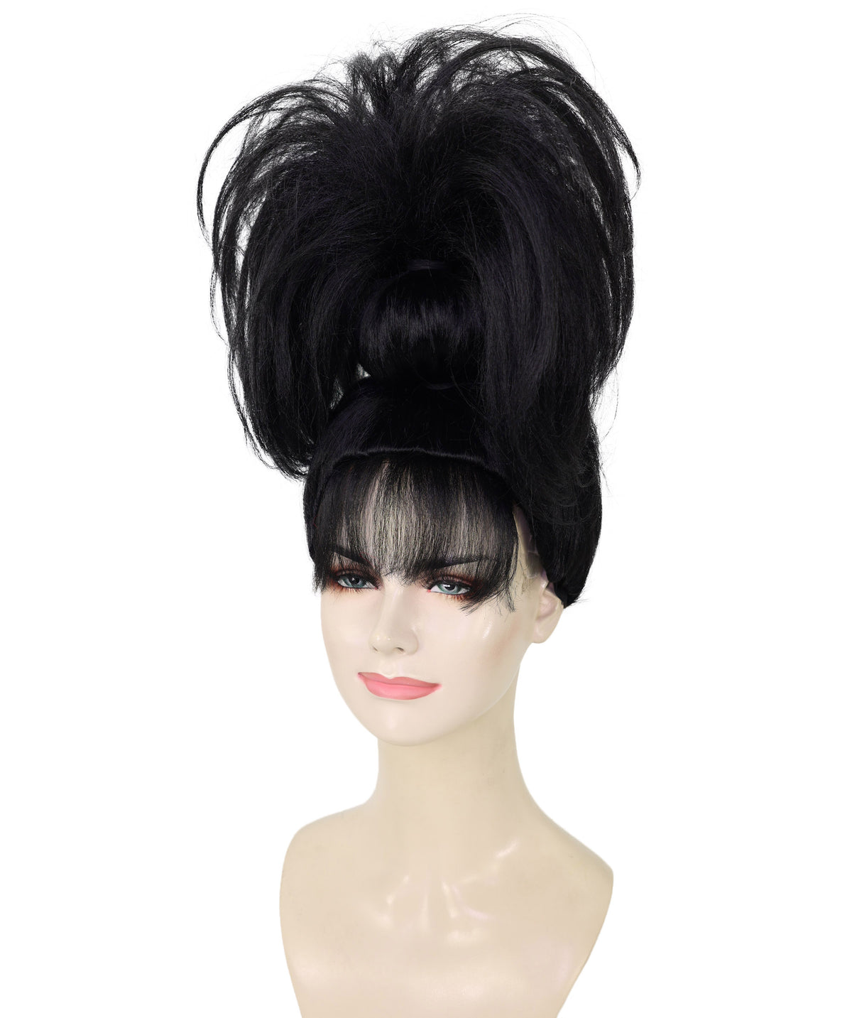 Wigs2you H-7281 レディース ブラック ウィッグ 15インチ ヒップホップ風 カール ボリューム カーリーヘア 合成繊維 フルウィッグ パーティー フェス ステージ イベント
