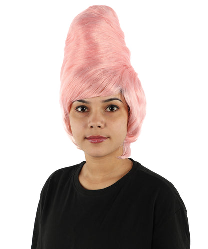 Wigs2you H-7283 レディース 60年代風 ウィッグ 15インチ コーラル ミディアム ボリュームアップ ブーファン レトロ ヴィンテージ 合成繊維 軽量 パーティー 仮装