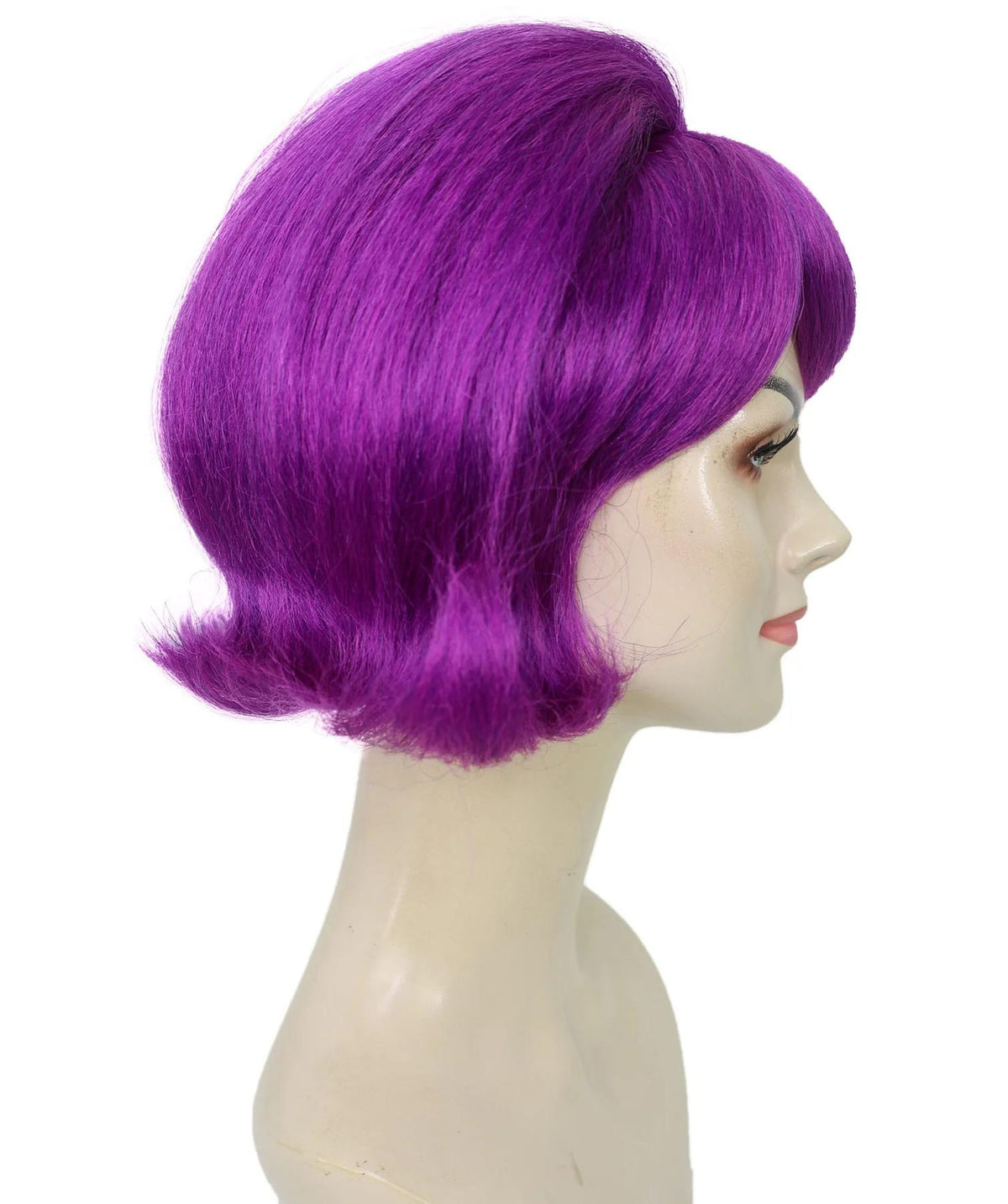 Wigs2you H-7285レディース 60年代風 ウィッグ パープル 紫 ショート フリップ 前髪付き 外ハネ カール レトロ ヴィンテージ コスプレ ハロウィン パーティー ステージ