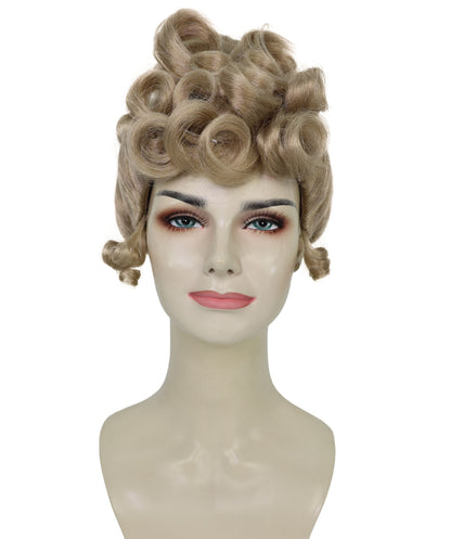 Wigs2you H-7286 レディース エドワーディアン風 ウィッグ ダークブロンド ヴィンテージ アップスタイル クラシック 合成繊維 調節可能 キャップ コスプレ ステージ 仮装