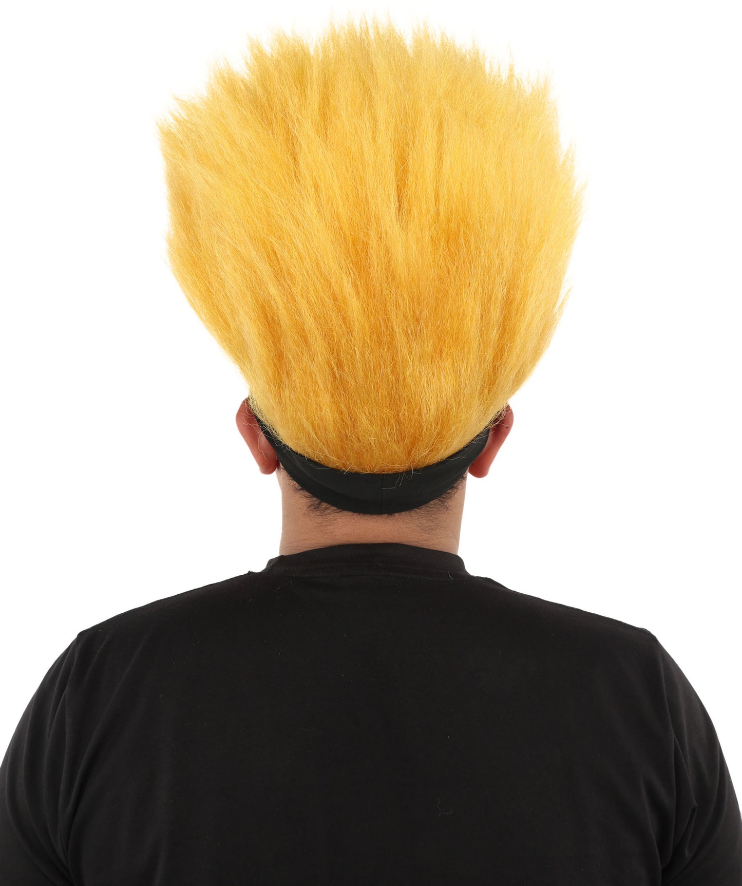 Wigs2you H-7396 大人用男性用パープル＆ゴールドスパイクウィッグ｜ショートアップライトモヒカンスタイル難燃性合成繊維ヘッドバンドデザイン｜ハロウィンテーマパーティードレスアップスポーツアクセサリー