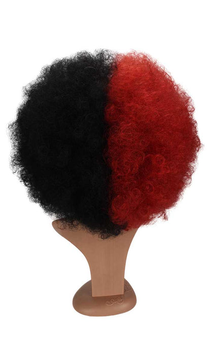 Wigs2you HA-020 コスプレウィッグ レッド×ブラック ツートン アフロ 調節可能キャップ 女性用 ハロウィン アニメ コスプレ
