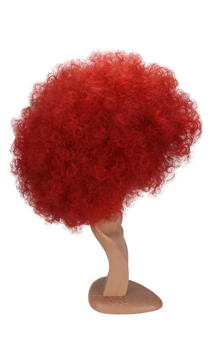 Wigs2you HA-020 コスプレウィッグ レッド×ブラック ツートン アフロ 調節可能キャップ 女性用 ハロウィン アニメ コスプレ