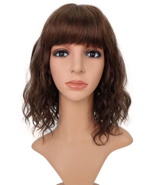 Wigs2you HH-186 フルウィッグ _ 100%人毛、レースクラウン 14" ナチュラルウェーブ _ 医療用・日常用