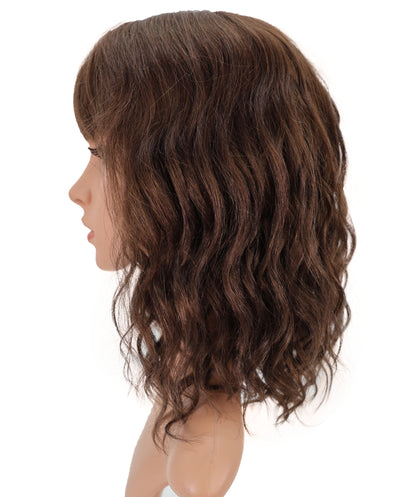 Wigs2you HH-186 フルウィッグ _ 100%人毛、レースクラウン 14" ナチュラルウェーブ _ 医療用・日常用