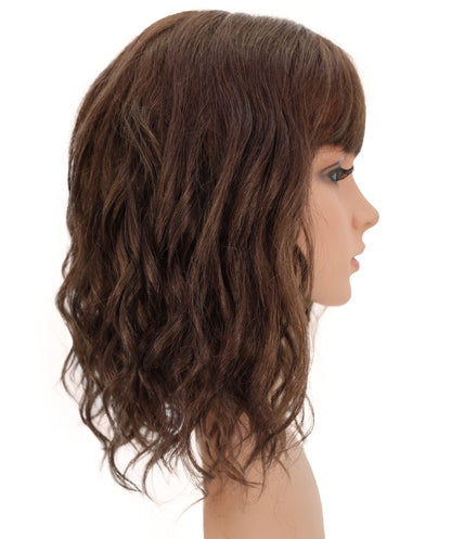 Wigs2you HH-186 フルウィッグ _ 100%人毛、レースクラウン 14" ナチュラルウェーブ _ 医療用・日常用