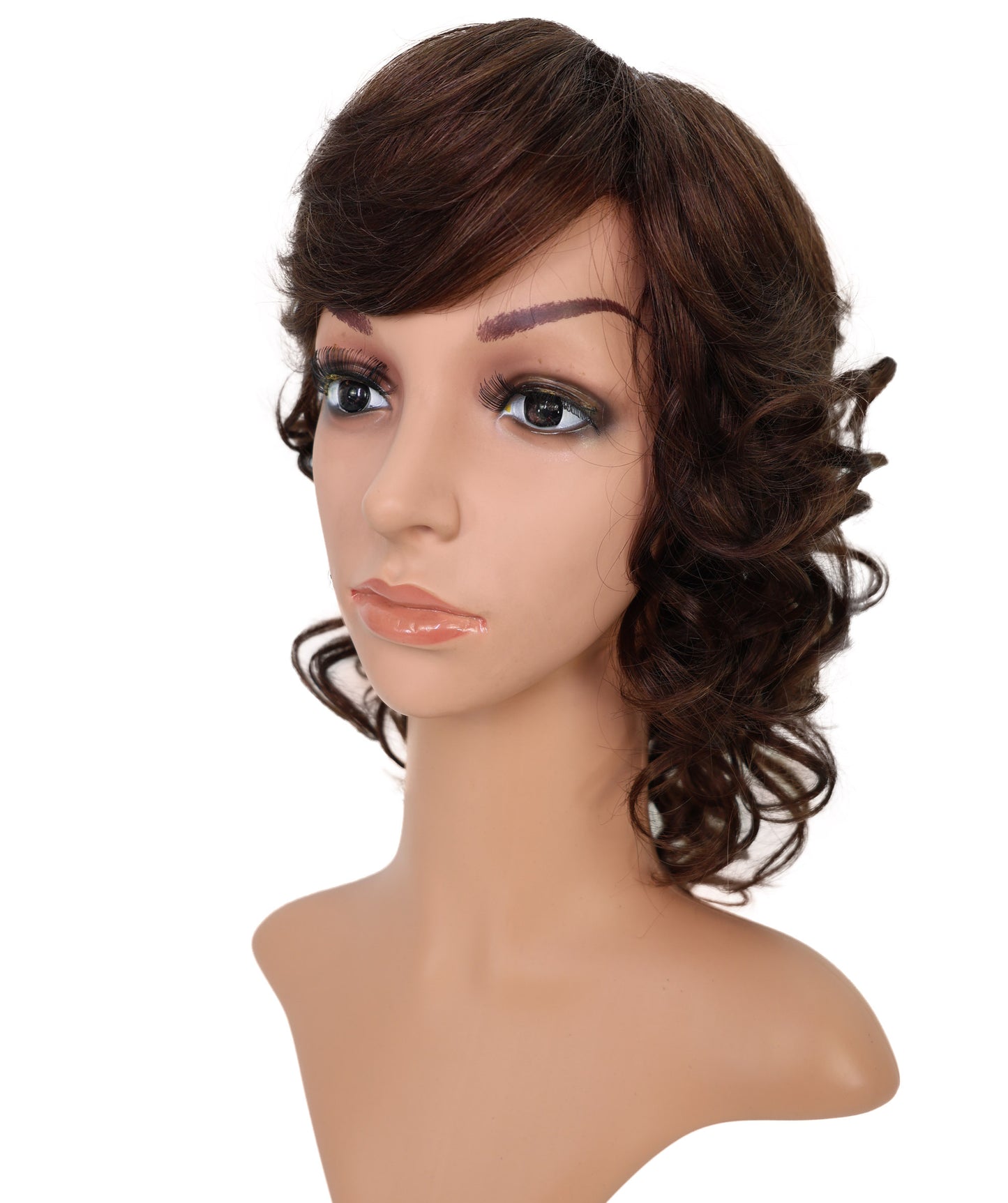 Wigs2you HH-190 ショートカールウィッグ _ 100%人毛、12" 耐熱軽量 _ 医療用・日常用