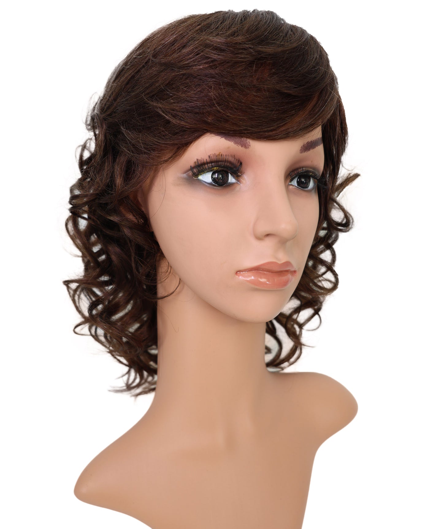 Wigs2you HH-190 ショートカールウィッグ _ 100%人毛、12" 耐熱軽量 _ 医療用・日常用