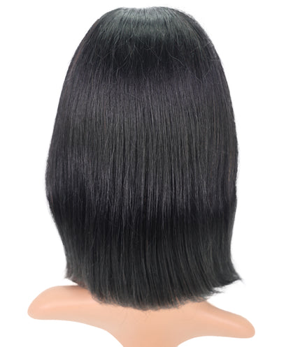 Wigs2you HH-192 ストレートボブ レディース ファッション ウィッグ 12インチ ナチュラルブラック 人毛 | 耐熱性 モノパーツキャップ付き