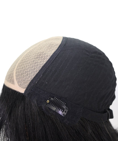 Wigs2you HH-192 ストレートボブ レディース ファッション ウィッグ 12インチ ナチュラルブラック 人毛 | 耐熱性 モノパーツキャップ付き