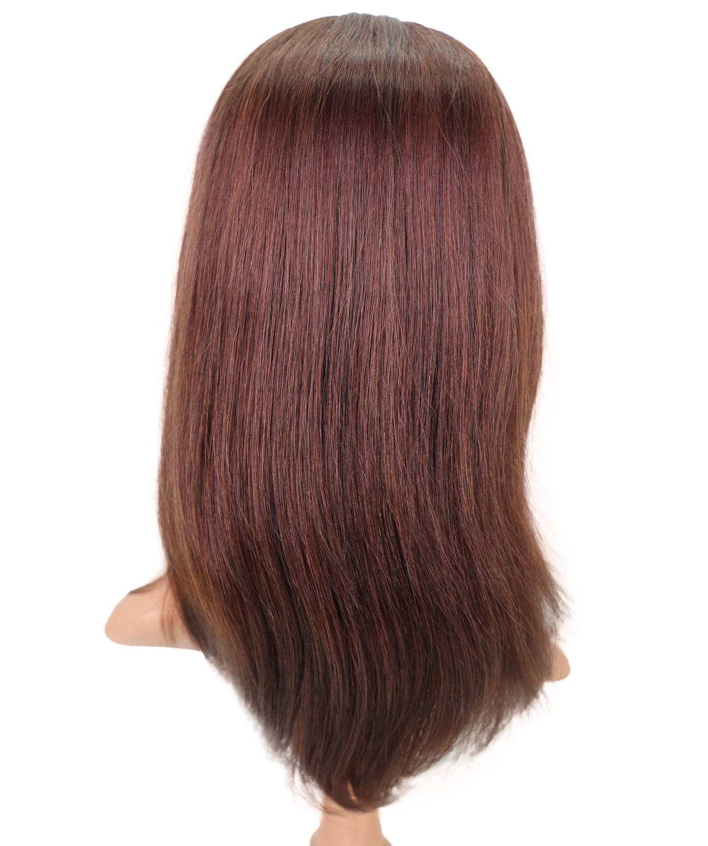 Wigs2you HH-194 ミディアムストレート 人毛  ファッション ウィッグ ライトブラウン | 長さ17.5インチ、手植え、耐熱性