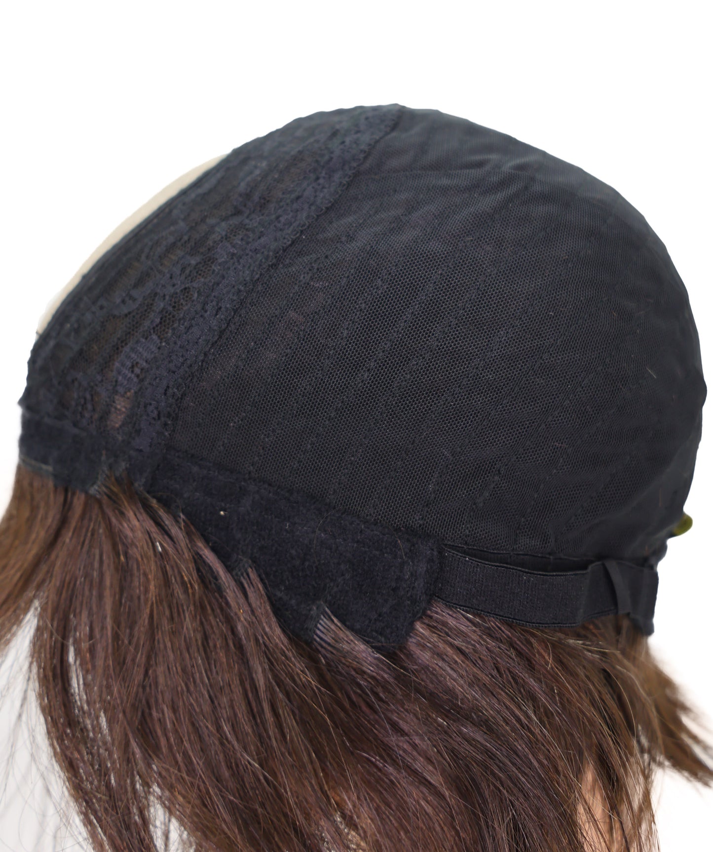 Wigs2you HH-195 ダークブラウンのボブ ファッション ウィッグ（前髪付き）｜9インチモノパート人毛ウィッグ、耐熱性、快適なフィット感