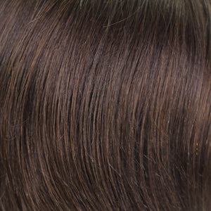 Wigs2you HH-195 ダークブラウンのボブ ファッション ウィッグ（前髪付き）｜9インチモノパート人毛ウィッグ、耐熱性、快適なフィット感