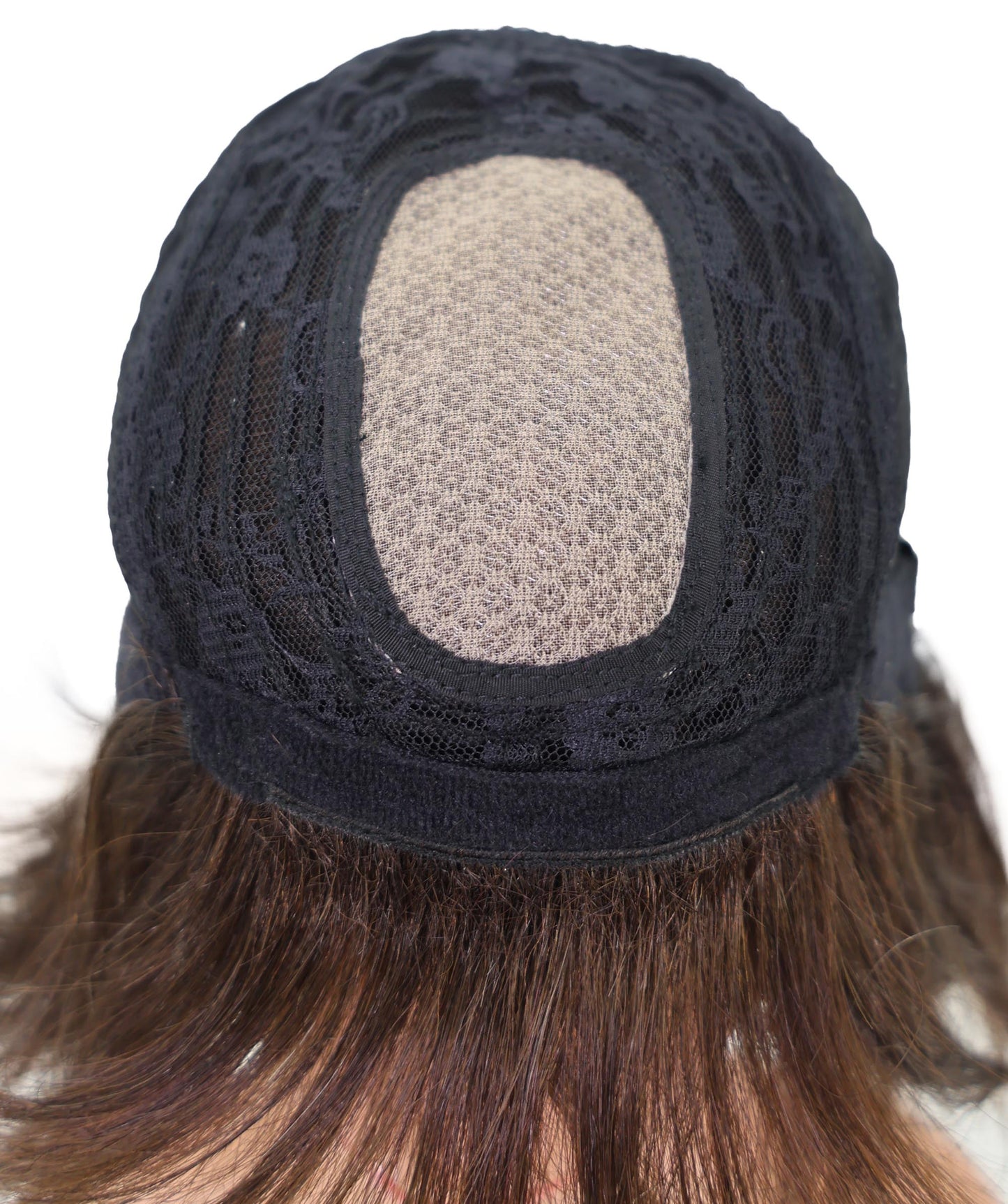 Wigs2you HH-195 ダークブラウンのボブ ファッション ウィッグ（前髪付き）｜9インチモノパート人毛ウィッグ、耐熱性、快適なフィット感