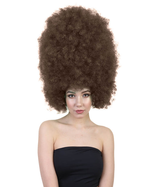 Wigs2you ハロウィンパーティー プレミアム レディース H-2016 着用しやすいスーパーサイズ ジャンボブラウン アフロウィッグでスタイルをスーパーサイズに