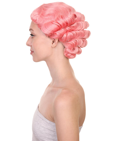 フレンチー グリース ピンクウィッグ H-4546 プレミアム通気性キャップレスキャップ