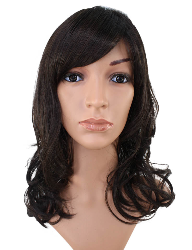 エアリーカールが可愛い！ふわふわヘアで柔らかな女の子に  耐熱です ウィッグネット付き W-537