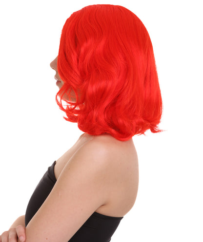 Wigs2you ハロウィン パーティー プレミアム 簡単に着用できる H-1149 とても快適なネオンレッド カーリー レディ ウィッグ