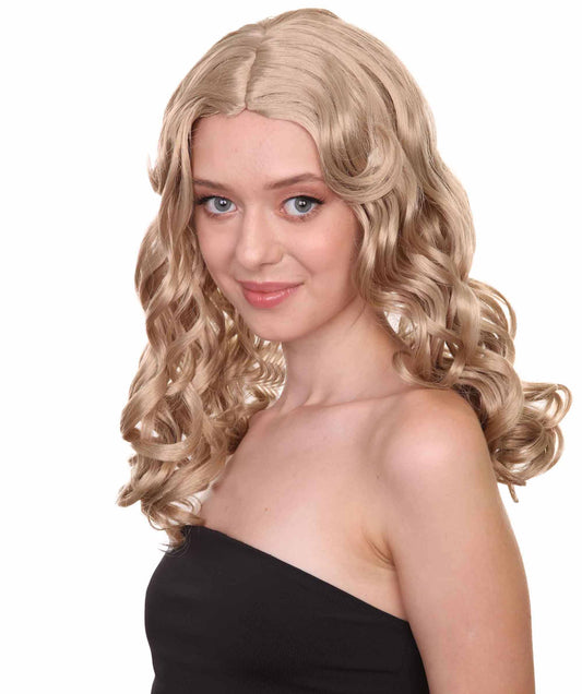 Wigs2you ハロウィンパーティー プレミアム レディース H-1104 とても快適なアリスウィッグ 鏡の国のアリス ダークブロンドカラー