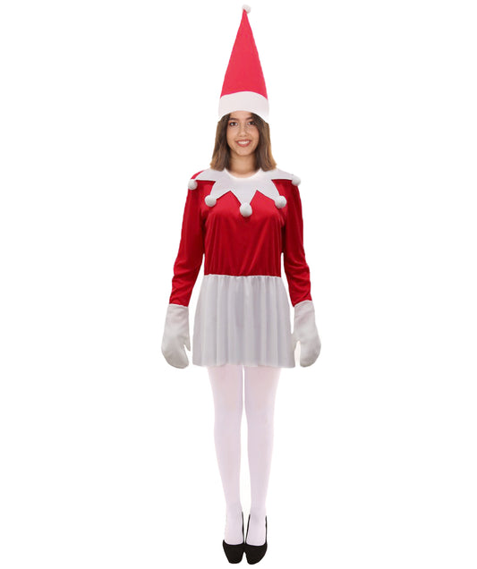Wigs2you.com JCX-017女性のクリスマスエルフの少女赤色コスチューム,コスプレ衣装 。