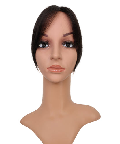 Wigs2you HTHTP-029 女性用100％人毛部分ウィッグ – ナチュラル前髪トップカバー、ショート＆シルク仕上げ – 医療用・日常用